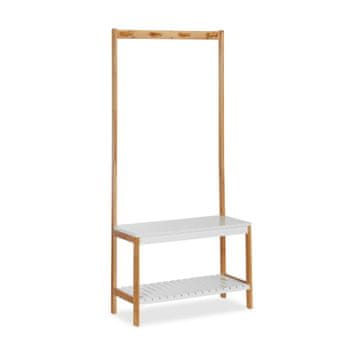 Northix Stojalo za oblačila s polico kovinsko 180x90x45 cm 50 kg črno