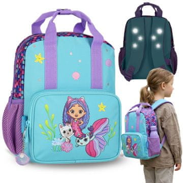 DreamWorks Gabby's Dollhouse Nahrbtnik za deklice, majhen nahrbtnik za vrtec in izlete z odsevnimi elementi 6,5L
