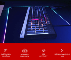 Genesis Rhod 300 RGB gaming tipkovnica, membranska, Anti-Ghosting, US