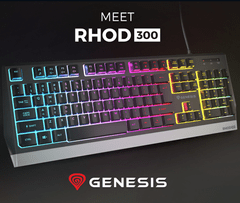 Genesis Rhod 300 RGB gaming tipkovnica, membranska, Anti-Ghosting, US