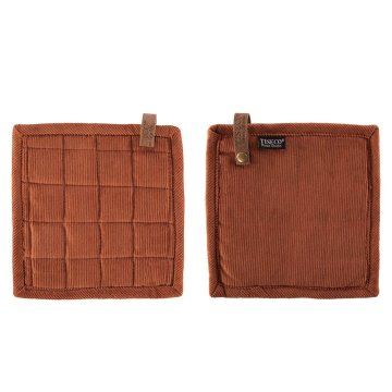 Set kuhinjska prijemalka Velmar Tiseco 20x20cm / opečnata / 2 kos / bombaž, poliester