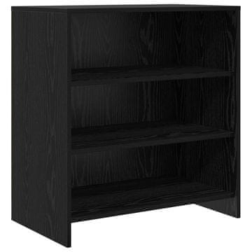 Vidaxl Strani šal Črna 70 x 41 x 75 cm Konstruiran les