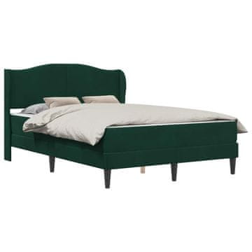 Vidaxl Konstrukcija postelje 2 pcs Temno zelena 120 x 190 cm Žamet