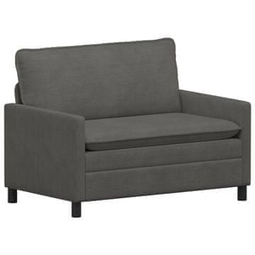 Vidaxl Kavč Temno siva 126 x 81 x 87,5 cm Blago