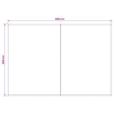 Vidaxl Nadomestno platno za tendo Zelena in Bela 500 × 300 cm