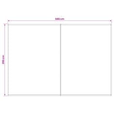 Vidaxl Nadomestno platno za tendo večbarvno 600 × 300 cm Poliester