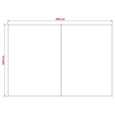 Vidaxl Nadomestno platno za tendo večbarvno 600 × 350 cm Poliester