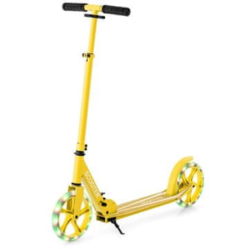 Northix Zložljiv skuter z nosilnostjo 110 kg, 2 LED kolesi, nastavljiva višina