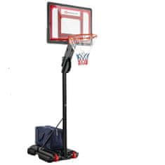 Northix Nastavljiv košarkarski koš s stojalom in kolesi, višina 105-260 cm