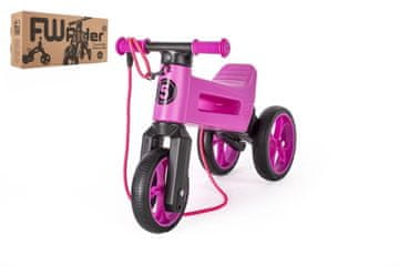 Funny Wheels Skuter Rider SuperSport purple 2in1 + trak, zgoraj. Sedež 28/30 cm, 25 kg 18 m+ v škatli.