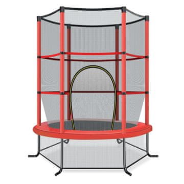 Northix Otroški trampolin z varnostno mrežo, 165 cm, nosilnost 200 kg, rdeč