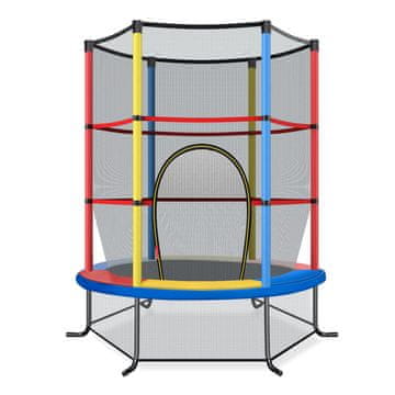 Northix Otroški trampolin z varnostno mrežo, 165 cm, nosilnost 200 kg, šesterokotni jekleni okvir