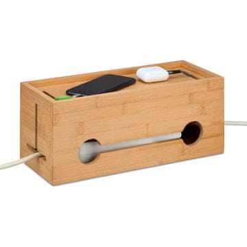 Northix Omarica za kable bambus 40x15x13 cm za skrivanje vtičnic
