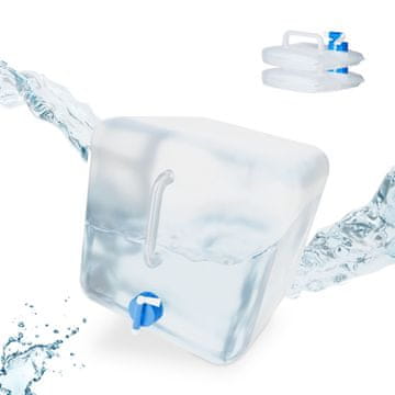 Northix Zložljiva posoda za vodo 20L set 3 s pipo prenosna plastika