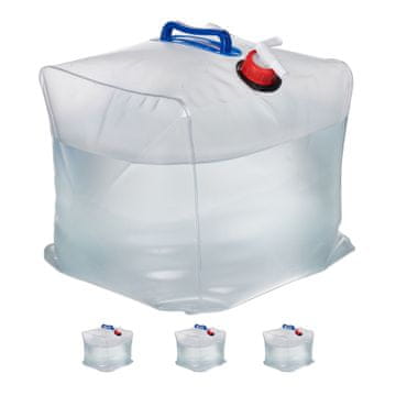 Northix Zložljivi kanistri za vodo 20L set 4 s pipo prenosni
