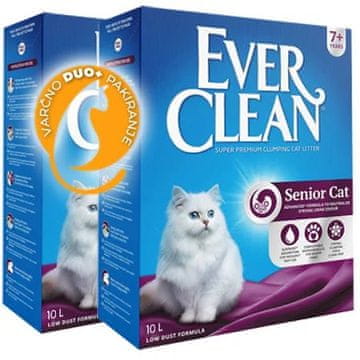 Ever Clean SENIOR CAT pesek za mačke - varčno pakiranje 2 x 10 L