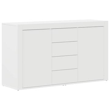 Vidaxl Strani šal s predalom Bela 120 x 36 x 69 cm Konstruiran les