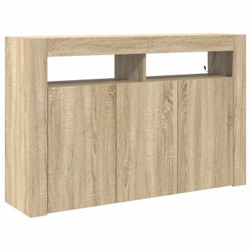 Vidaxl Strani šal Sonoma hrast 116 x 30 x 75 cm Konstruiran les