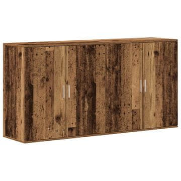 Vidaxl Strani šal 2 szt. Star les 79 x 38 x 80 cm Konstruiran les