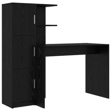 Vidaxl Miza Črna Orehovina 133,5 x 50 x 124 cm 2 kos