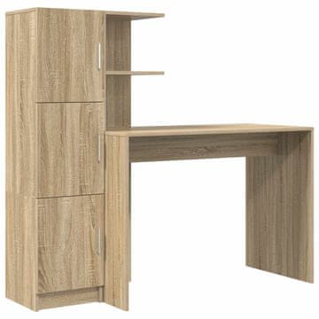 Vidaxl Miza Sonoma hrast 133,5 x 50 x 124 cm 2 kos