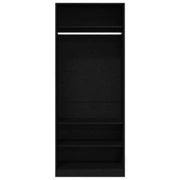 Vidaxl Garderobna omara Umetni hrast 80 x 50 x 200 cm Konstruiran les