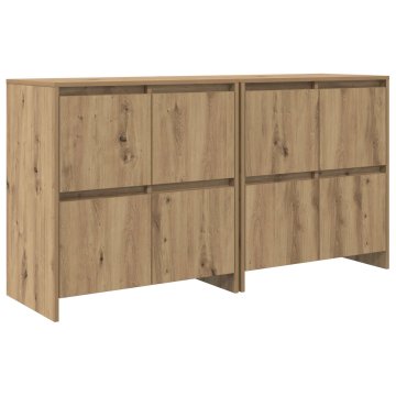 Vidaxl Stranske omare 2 pcs artisan hrast 70 x 41 x 75 cm