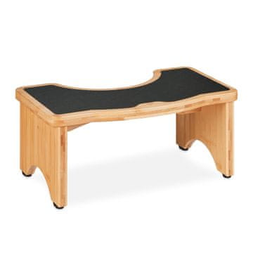 Northix WC stolček iz bambusa nedrseč ergonomski
