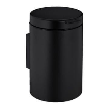 Northix Stenski koš za smeti 5L mat črn