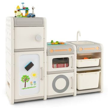 Northix Otroška omarica za igrače HDPE 116 cm tabla umivalnik