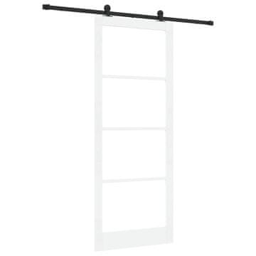 Vidaxl Drsna vrata ORKDAL Bela in črna 93 x 232 cm