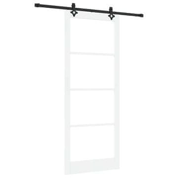 Vidaxl Drsna vrata ORKDAL Bela in črna 93 x 232 cm