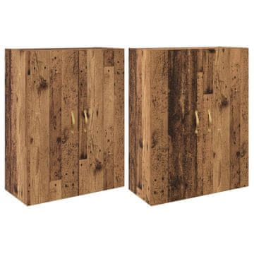 Vidaxl Omara za steno 2 pcs Star les 69,5 x 34 x 90 cm Konstruiran les