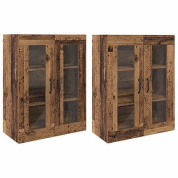Vidaxl Ogreti omarice 2 szt. Star les 69,5 x 34 x 90 cm Konstruiran les