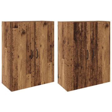 Vidaxl Omara za steno 2 pcs Star les 69,5 x 34 x 90 cm Konstruiran les