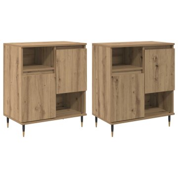 Vidaxl Stranske omare 2 pcs artisan hrast