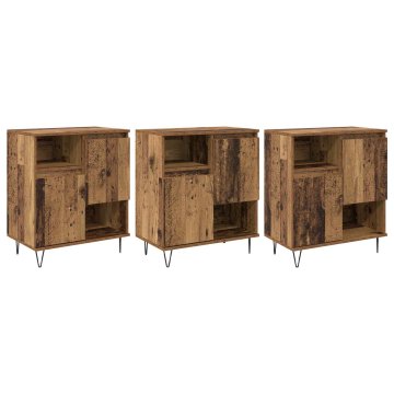 Vidaxl Strani šal 3 pcs Star les 60 x 35 x 70 cm