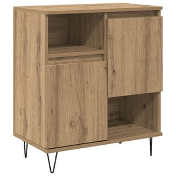 Vidaxl Strani šal Umetni hrast 60 x 35 x 70 cm
