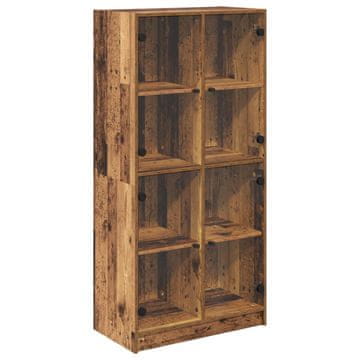 Vidaxl Visok predalnik Star les 68 x 37 x 142 cm Konstruiran les