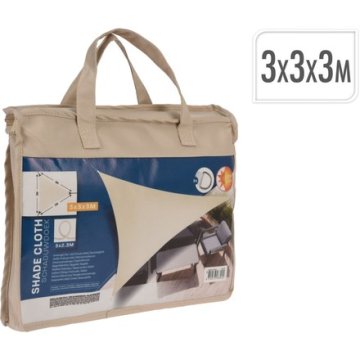 ProGarden Senčno jadro KO-C46400500 trikotnik 3 x 3 x 3 m bež