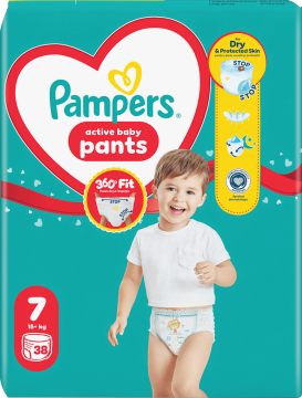Pampers Pants hlačne plenice, Velikost 7, 15 kg+, 38 kosov