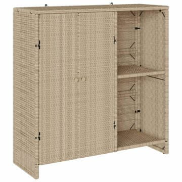 Vidaxl Omarica za shranjevanje s polico Bež 100 x 36 x 102 cm Ratan