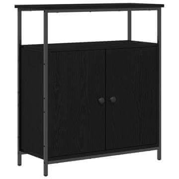 Vidaxl Strani šal Črna Orehovina 70 x 30 x 80 cm Konstruiran les