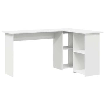 Vidaxl Kotniška miza Bela 142 x 102 x 73 cm Inženirski les