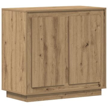 Vidaxl Strani šal Umetni hrast 80 x 40 x 75 cm Konstruiran les