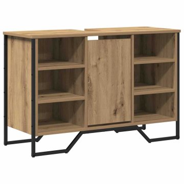 Vidaxl Kopalniška omara za umivalnik Umetni hrast 91 x 35 x 60 cm