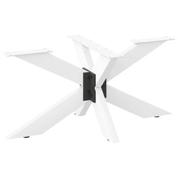 Vidaxl Noga za klubsko mizico v obliki pajka bela 98x58x(42-43) cm jeklo