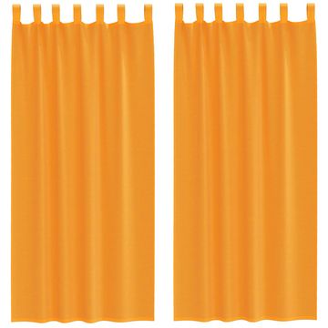 Vidaxl Voile zavese z zanke 2 kosa oranžna 140x245 cm