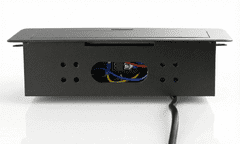 Izoxis Pohištvena potopna vtičnica 21659, 2x šuko, 2x USB, s kablom 1.8m, črna