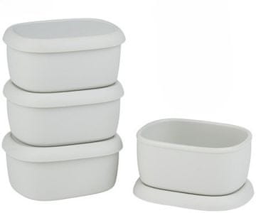 Alpina set posode za shranjevanje živil, 4 x 200 ml, bež